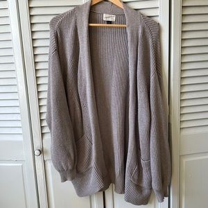 Universal Thread Chunky Waffle-Knit Open Front Cardigan Sweater, Size M